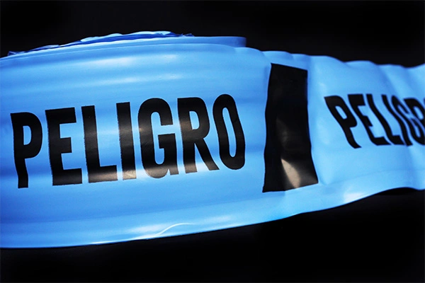 Cinta de Peligro Azul - Enflex, Fábrica de bolsas plásticas