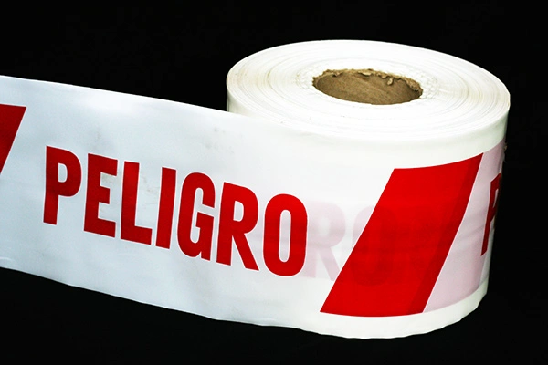 Cinta de Peligro Blanca - Enflex, Fábrica de bolsas plásticas